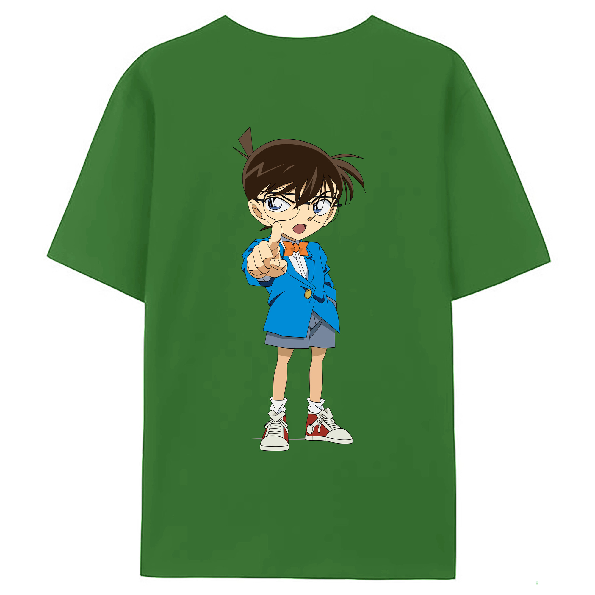 （画像用） 名探偵コナン 江戸川 コナン Detective Conan Conan Edogawa レディース半袖Tシャツ(バックプリント)